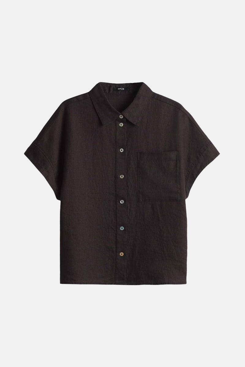 Hemd met korte mouwen - bruin
