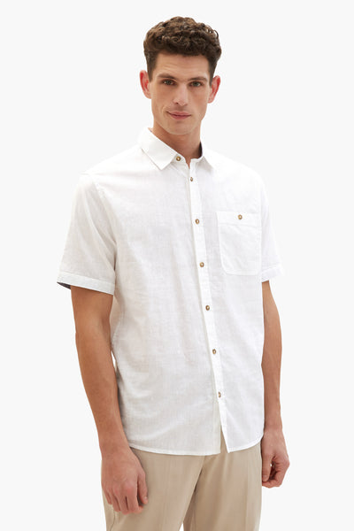 Chemise &agrave; manches courtes - blanc