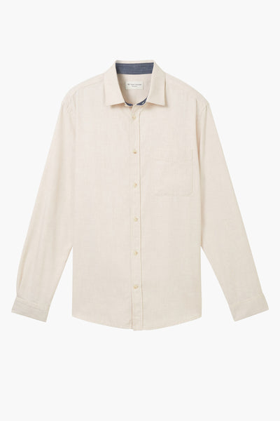 Chemise (manches longues) Beige - Tom Tailor