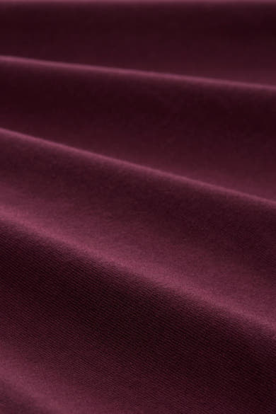 Bordeaux T-shirt met lange mouwen van Tom Tailor, van ribstof met plooien.