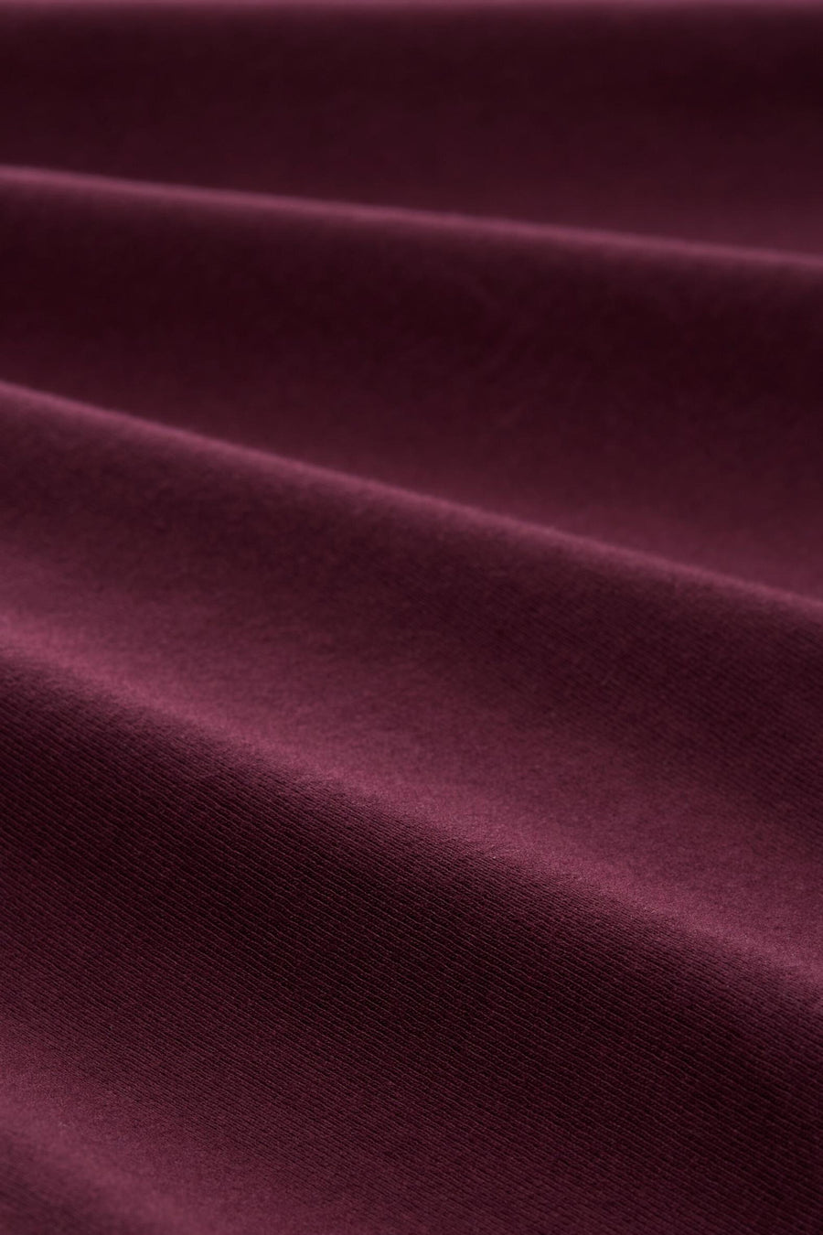 Bordeaux T-shirt met lange mouwen van Tom Tailor, van ribstof met plooien.