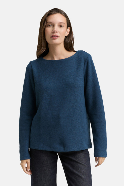 Trui met ronde hals blauw - Tom Tailor