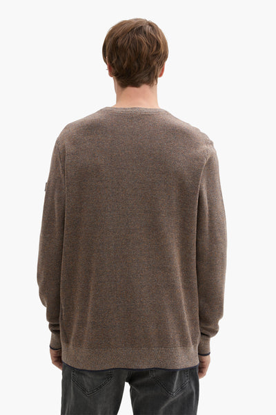 Pull col rond Bleu - Tom Tailor