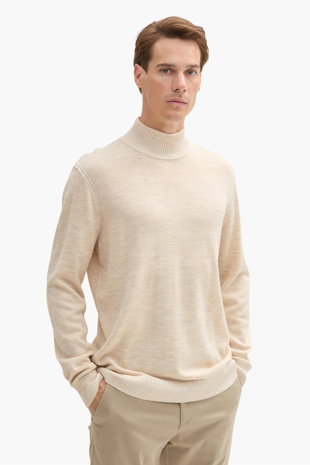 Pull col roulé Beige - Tom Tailor
