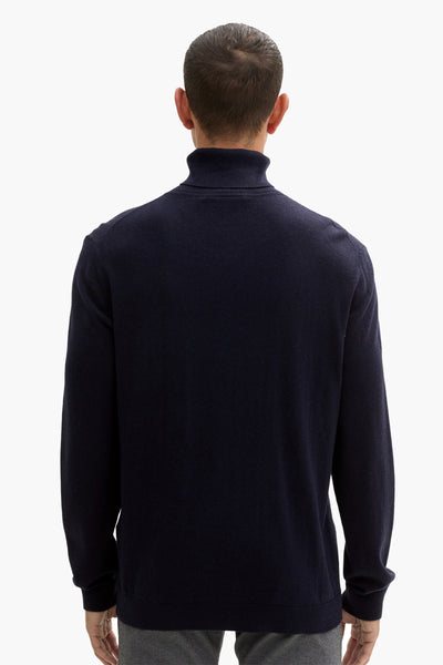Pull col roulé Bleu - Tom Tailor