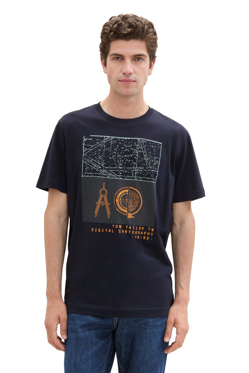 T-shirt (manches courtes) Bleu - Tom Tailor