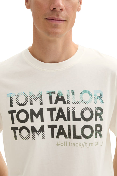 T-shirt (manches courtes) Écru - Tom Tailor