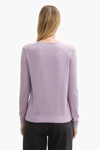 Pull col V Mauve - Tom Tailor