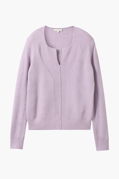 Pull col V Mauve - Tom Tailor
