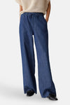 Broek - mid blue denim