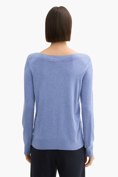 Pull col rond Bleu - Tom Tailor