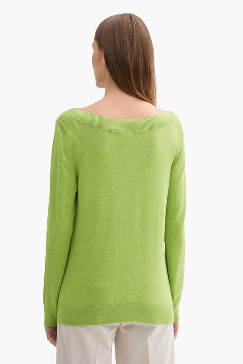 Pull à col rond - vert