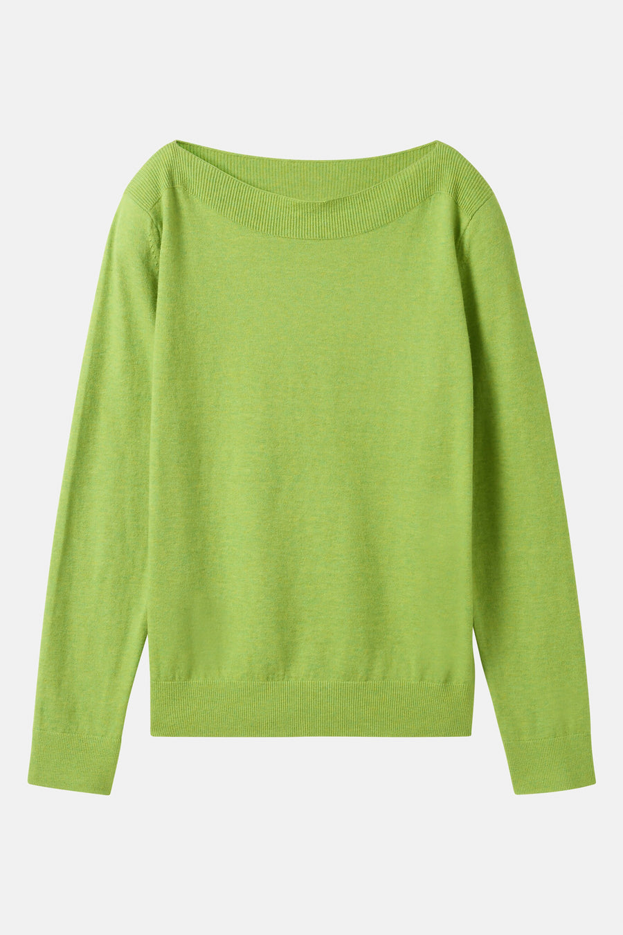 Groene trui met ronde hals van Tom Tailor, in fijne textuur gebreid, lange mouwen en klassieke pasvorm.