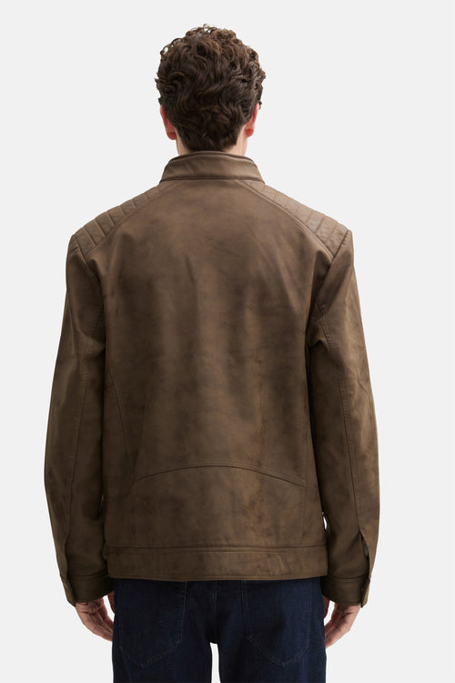 Veste en simili cuir Brun - Tom Tailor