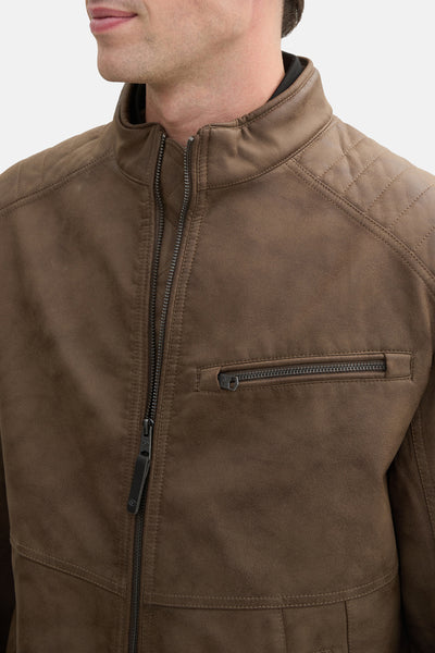 Veste en simili cuir Brun - Tom Tailor
