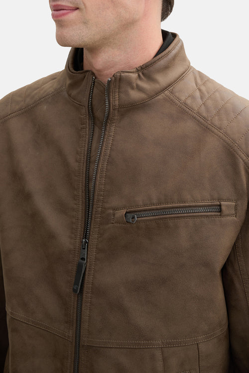 Veste en simili cuir Brun - Tom Tailor