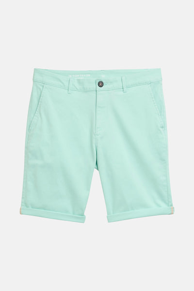 Korte katoenen short van Tom Tailor, met omgeslagen zomen en een relaxte pasvorm.