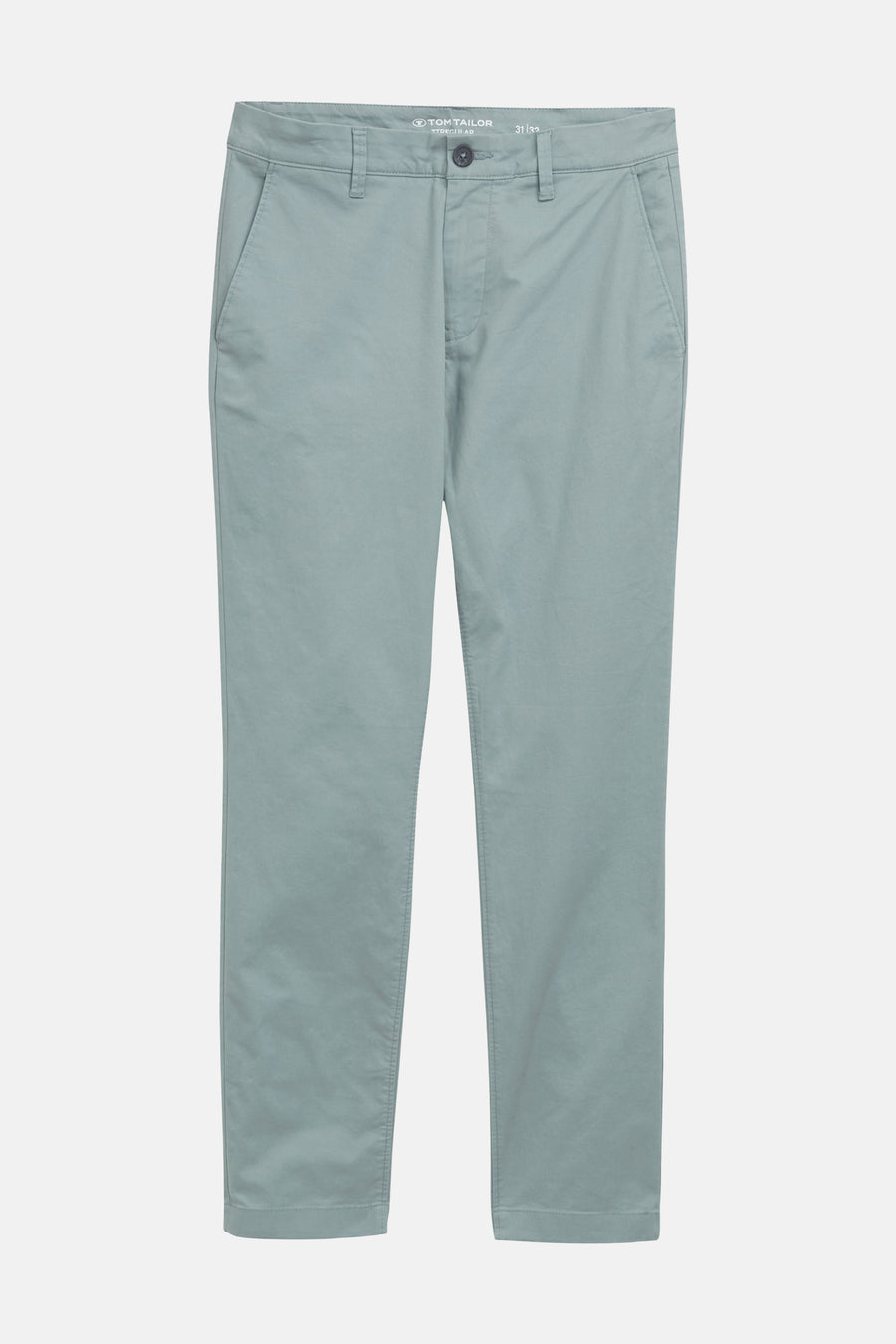 Grijze chino van Tom Tailor, casual katoenen broek, regular fit met zijzakken.