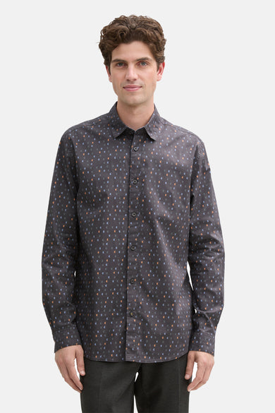Chemise à manches longues - gris