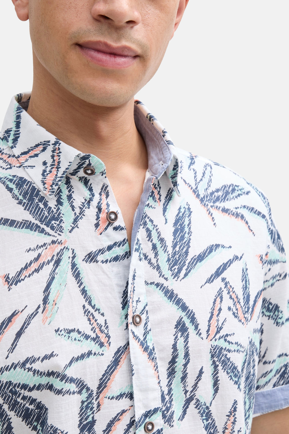 Chemise (manches courtes) Blanc - Tom Tailor