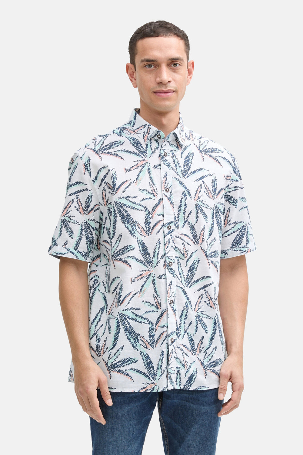 Chemise (manches courtes) Blanc - Tom Tailor
