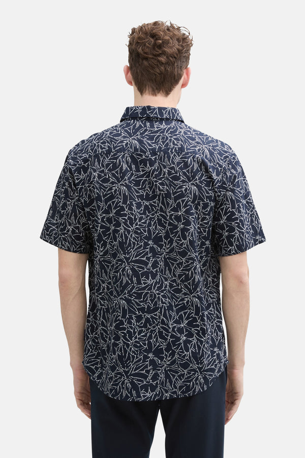 Chemise (manches courtes) Bleu - Tom Tailor