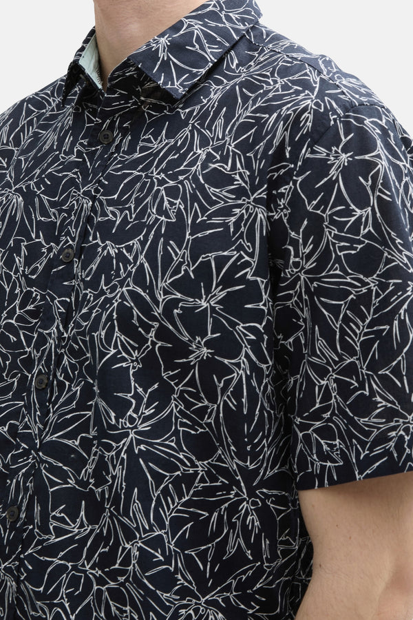 Chemise (manches courtes) Bleu - Tom Tailor