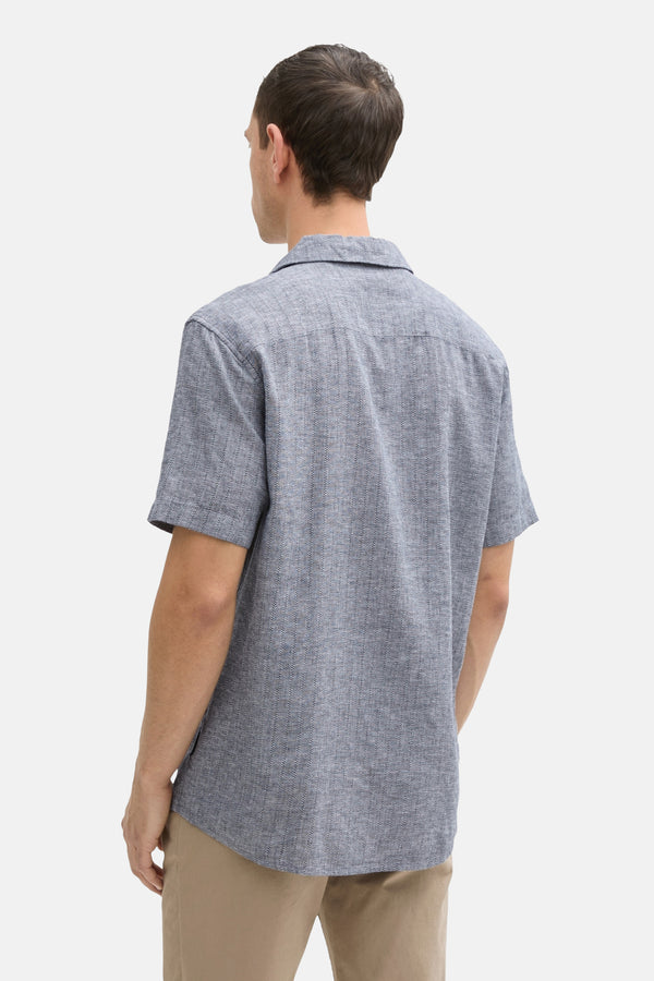 Chemise (manches courtes) Bleu - Tom Tailor