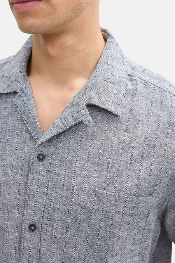 Chemise (manches courtes) Bleu - Tom Tailor