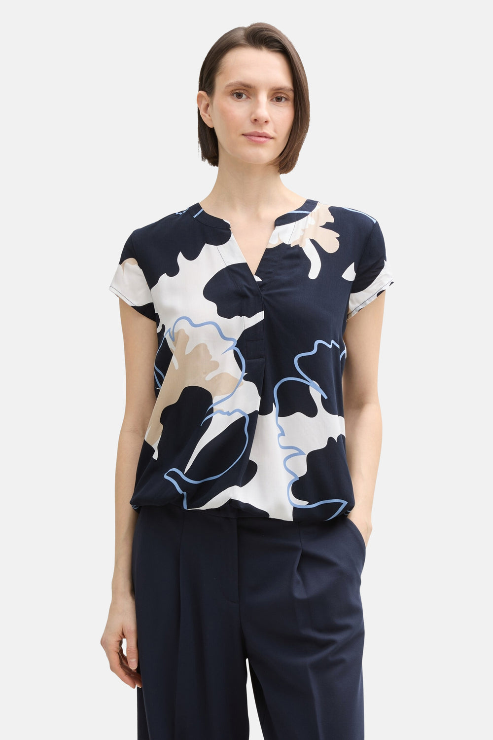 Blouse à manches courtes - Bleu
