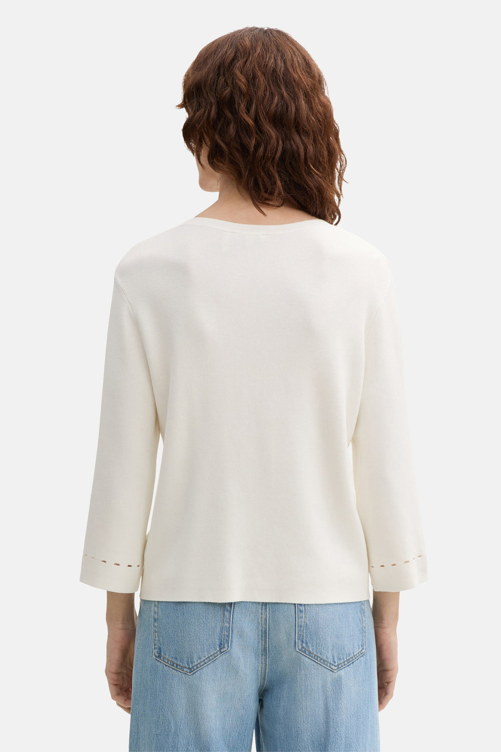 Pull col V Écru - Tom Tailor