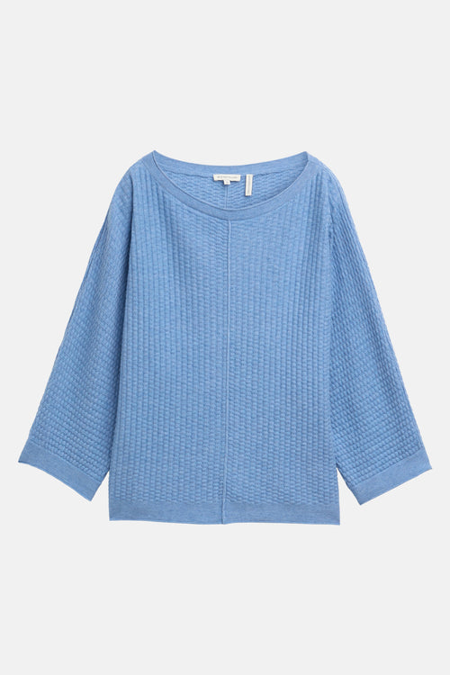 Pull à col rond - bleu