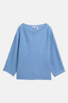 Pull à col rond - bleu