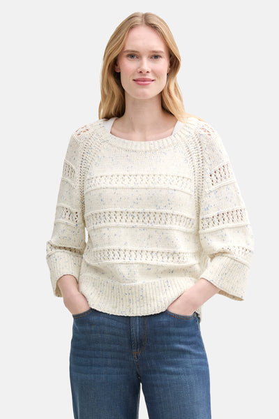 Pull col rond Écru - Tom Tailor