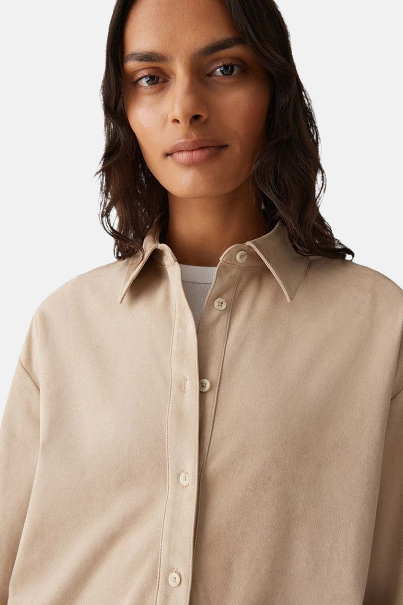 Hemd met lange mouwen - beige