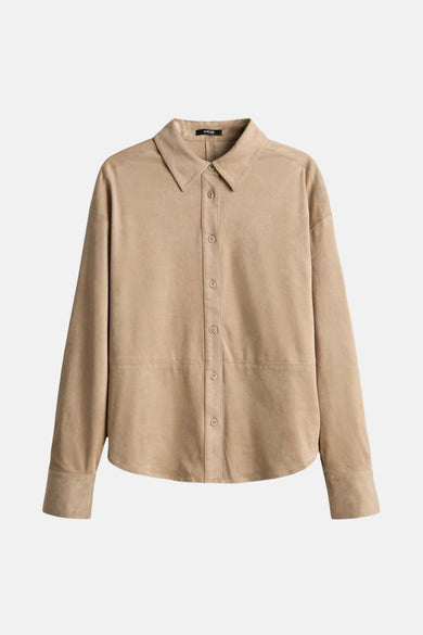 Hemd met lange mouwen - beige