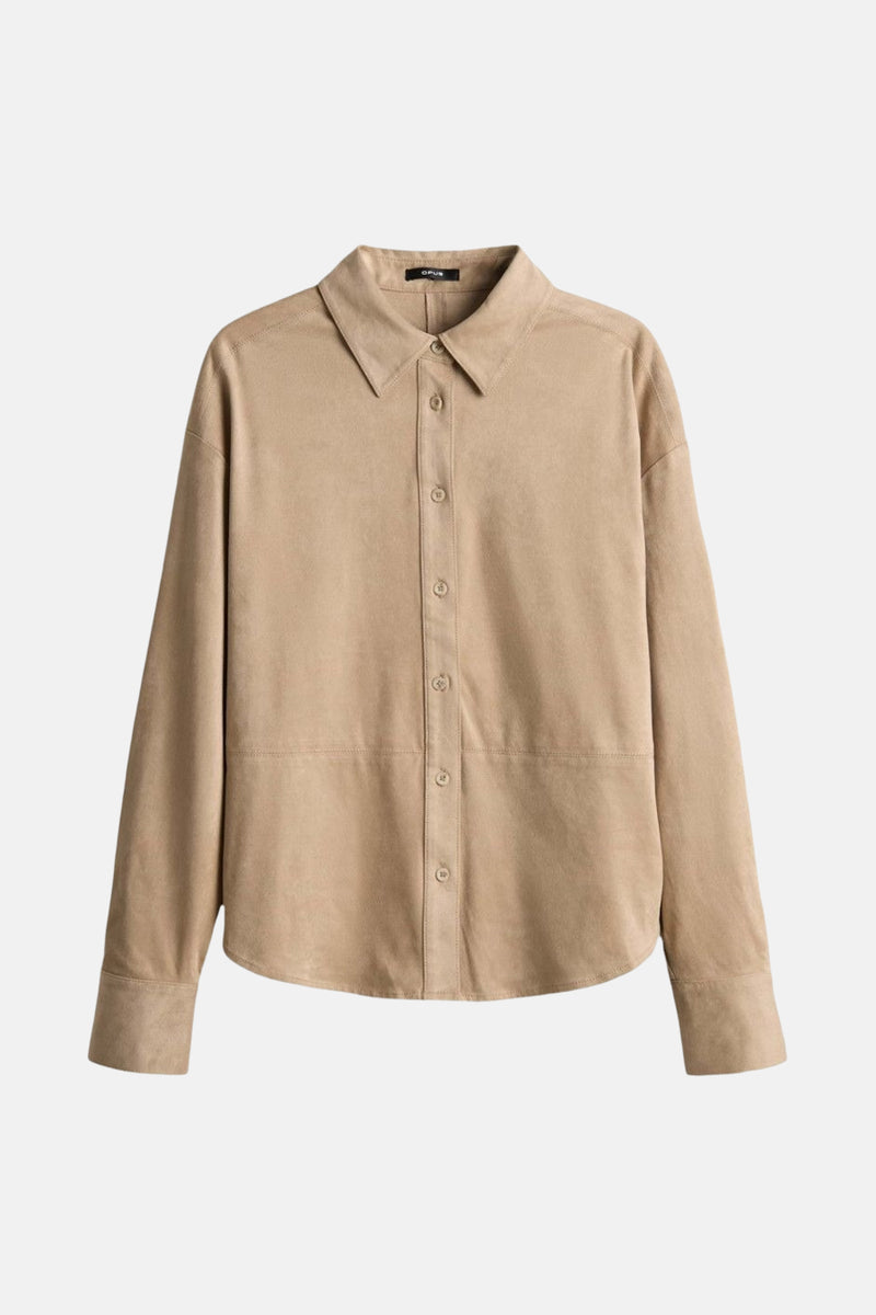 Hemd met lange mouwen - beige