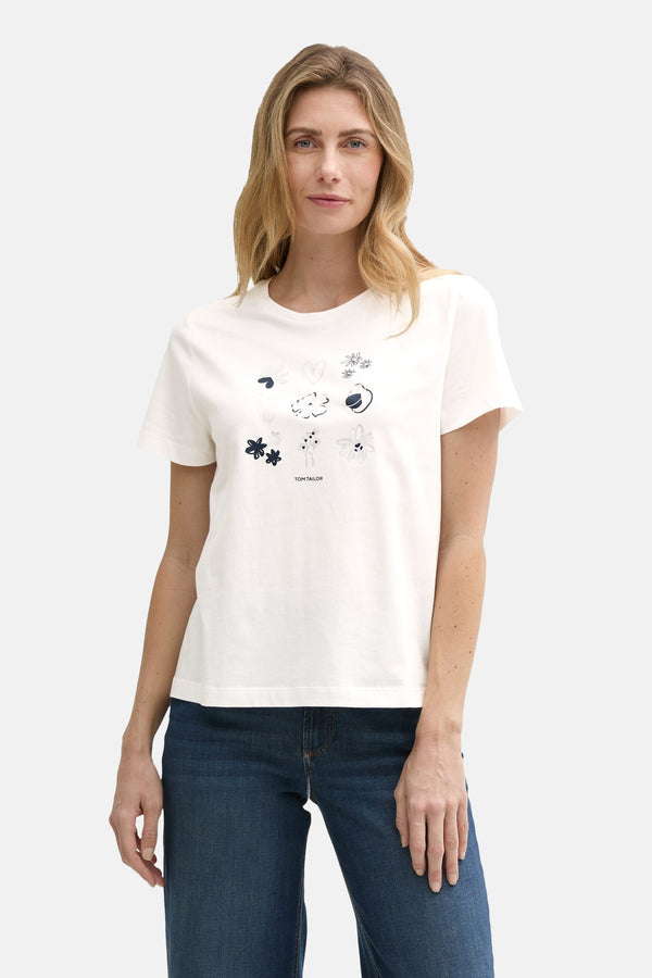 T-shirt (manches courtes) Blanc - Tom Tailor