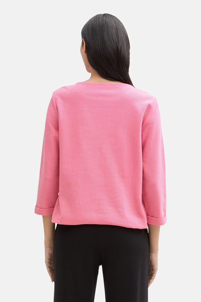 Sweat col rond Rose - Tom Tailor