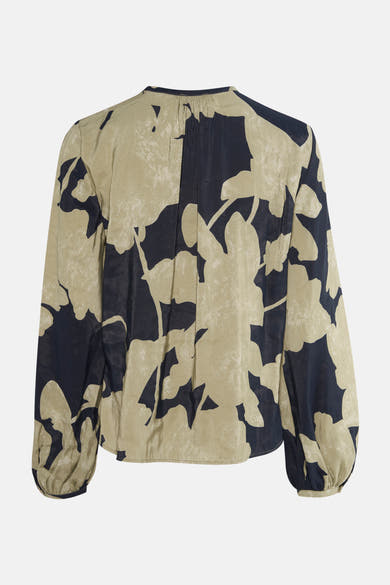 Blouse à manches longues multicolore d'OPUS avec un imprimé floral abstrait bicolore.