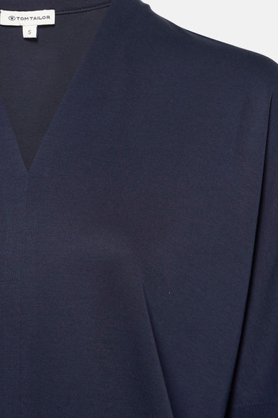 Top uni manches courtes Bleu - Tom Tailor