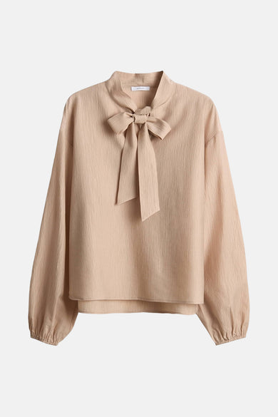 Blouse met lange mouwen - beige