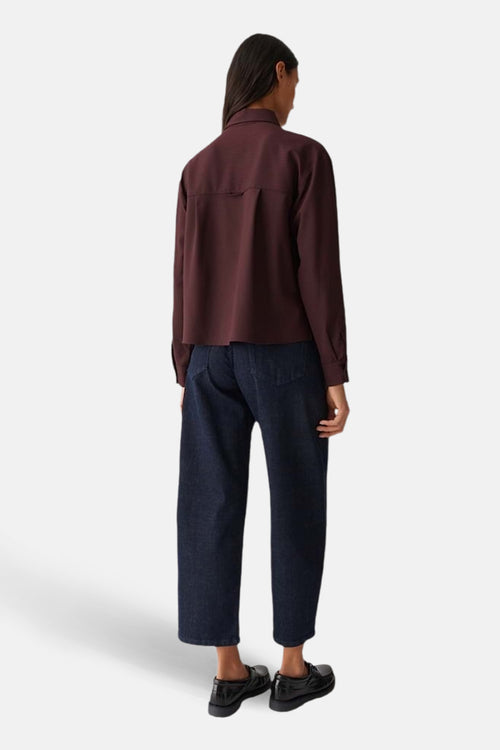 Chemise à manches longues - Bordeaux