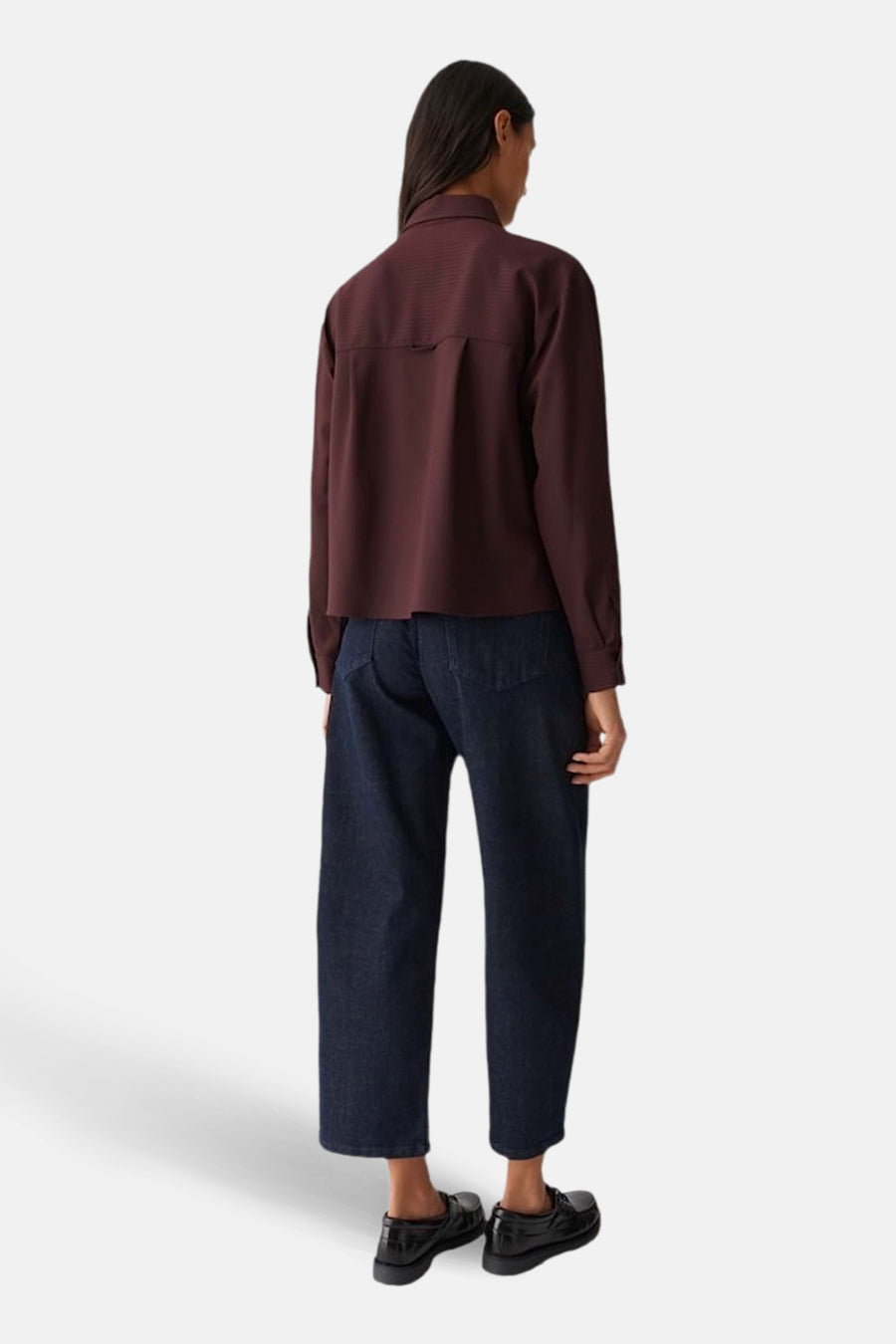 Chemise à manches longues - Bordeaux