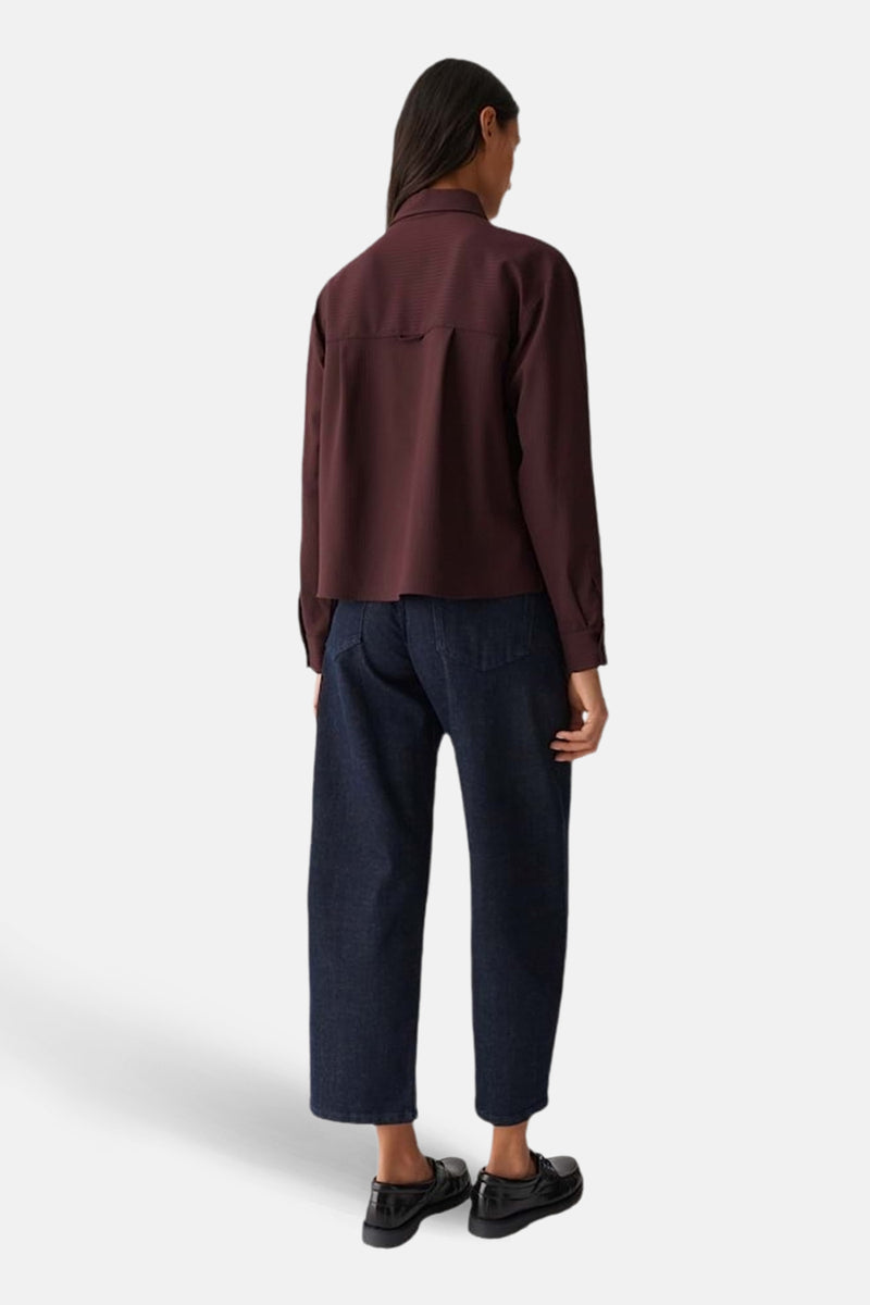 Chemise à manches longues - Bordeaux