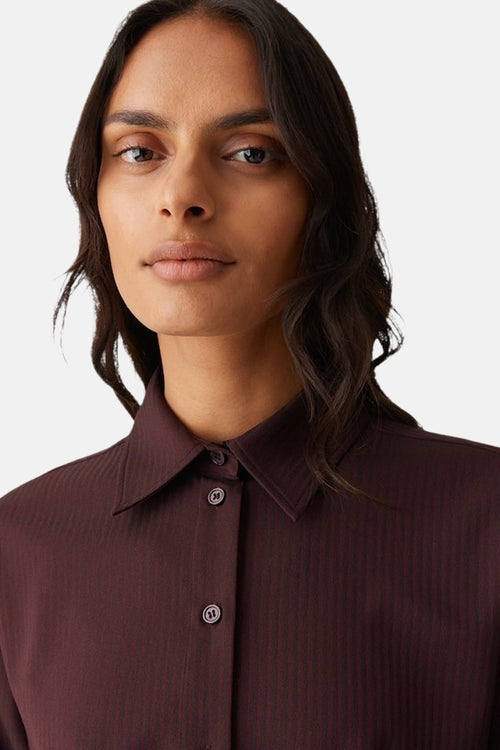 Chemise à manches longues - Bordeaux