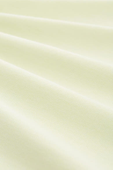Groen poloshirt met korte mouwen van Tom Tailor, van getextureerde stof met zachte plooien.