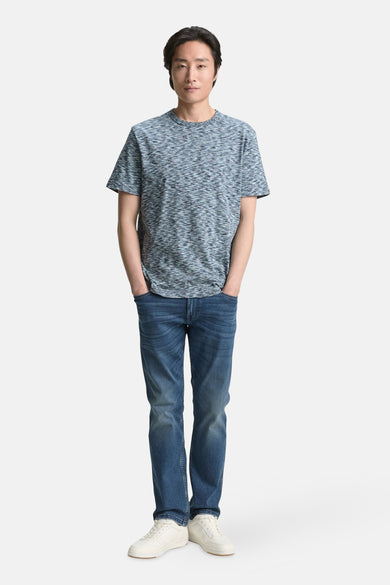T-shirt in gemêleerde look