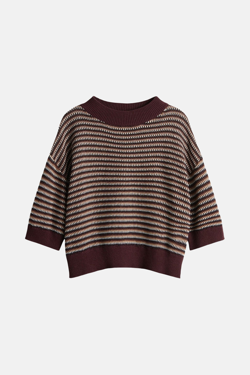 Pull met ronde hals - Bruin