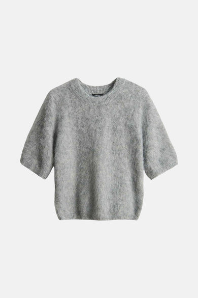 Pull met ronde hals - grijs